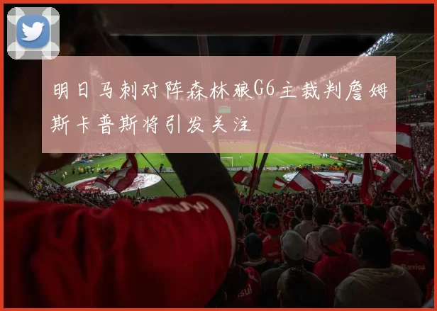 明日马刺对阵森林狼G6主裁判詹姆斯卡普斯将引发关注